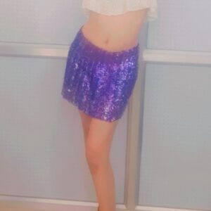 short purple skirt