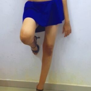 hot blue short skirt